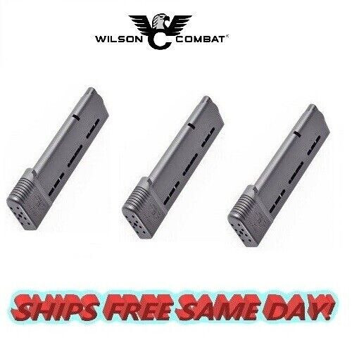 Wilson Combat THREE 1911 .45 ACP 10 Round ETM Railed Magazines NEW # 500-45FS10B Wilson Combat THREE 1911 .45 ACP 10 Round ETM Railed Magazines NEW # 500-45FS10B