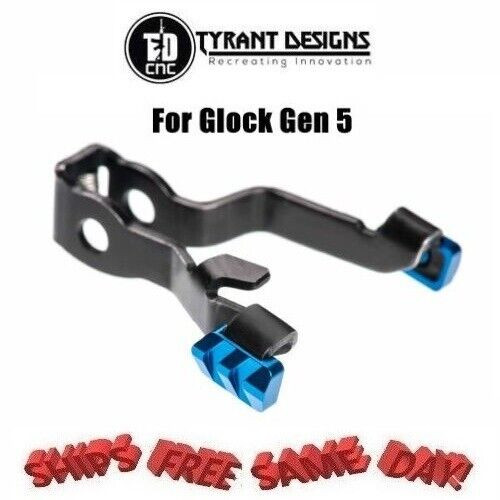 Tyrant Designs Glock Gen 5 Extended Slide Release, BLUE NEW! # TD-GSTOP-5-BLUE