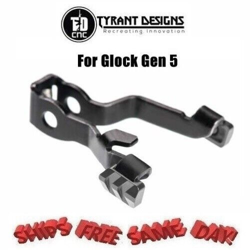 Tyrant Designs Glock Gen 5 Extended Slide Release, GREY NEW! # TD-GSTOP-5-G