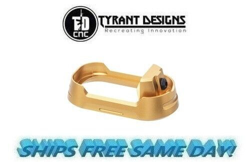 Tyrant Designs Gen 5 Glock 19/23 Magwell GOLD, BLK  # TD-G19-G5-MW-GOLD-BLKSCREW Tyrant Designs Gen 5 Glock 19/23 Magwell GOLD, BLK  # TD-G19-G5-MW-GOLD-BLKSCREW