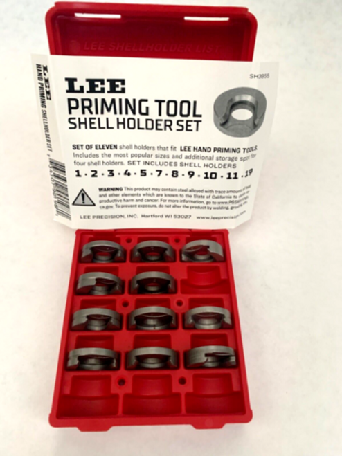 Lee Priming Tool Shellholder Pack of 11 Popular Sizes 90198 New