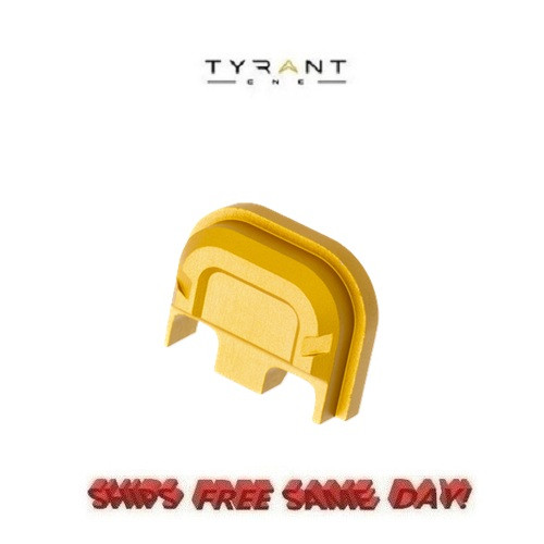 Tyrant CNC Glock Gen 1-4 Slide Cover Plate, GOLD, NEW! # TD-G1-4SP-GLD