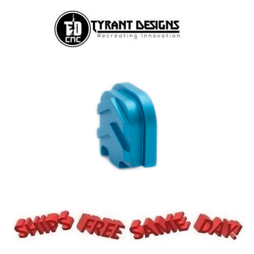 Tyrant Designs Glock43 Slide Cover Plate, BLUE! NEW!! # TD-G43SP-B