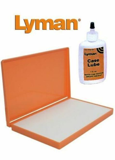 Lyman Case Lube Pad + Case Sizing Lube Liquid (2 oz.) # 7631301 + 7631302