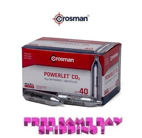 CROSMAN POWERLET CO2, 12-Gram Pack of 40 NEW!! CROSMAN POWERLET CO2, 12-Gram Pack of 40 NEW!!
