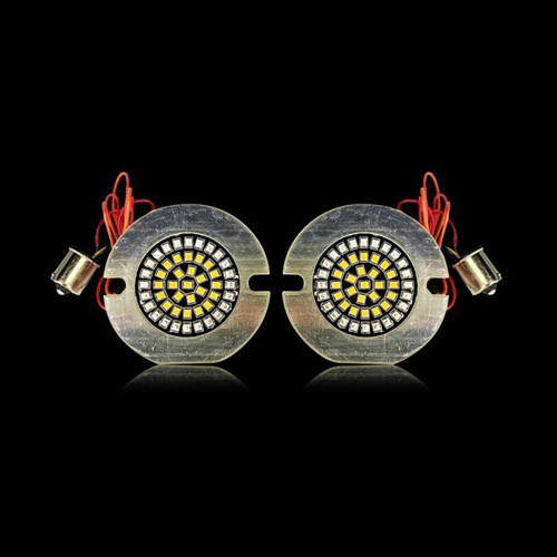 Custom Dynamic Gen 4 Rear Bullet Style Turn Signals, Amber/Red GEN-4-AR2-1156