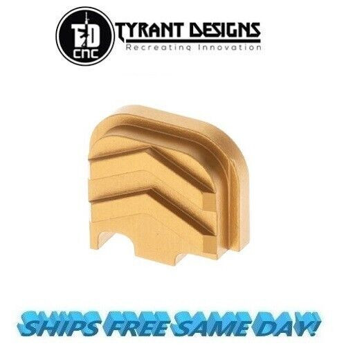 Tyrant Designs Glock43 Slide Cover Plate, GOLD ! NEW!! # TD-G43SP-GLD Tyrant Designs Glock43 Slide Cover Plate, GOLD ! NEW!! # TD-G43SP-GLD
