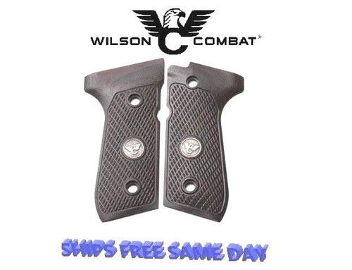 728-FS-UT-BC Wilson Combat G10 Grips ULTRA THIN WC Logo Black Cherry for Beretta