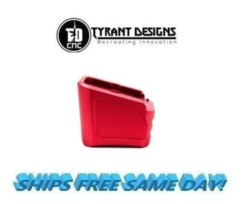 Tyrant Designs +4/5 Glock 19, 23 & 26 Magazine Extension # TD-G19MAGEX-R