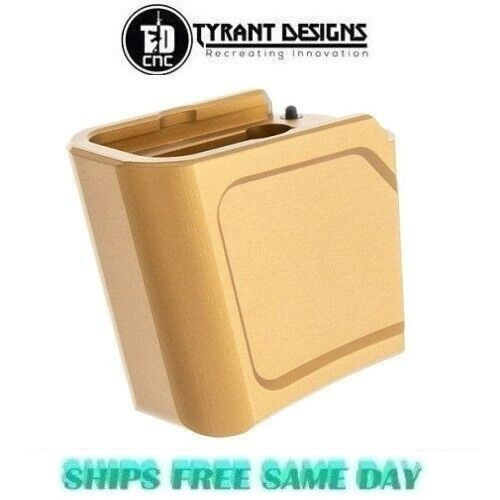 Tyrant Designs +4 Glock 43x/48 Magazine Extension, GOLD # TD-G48MAGEX-Gold