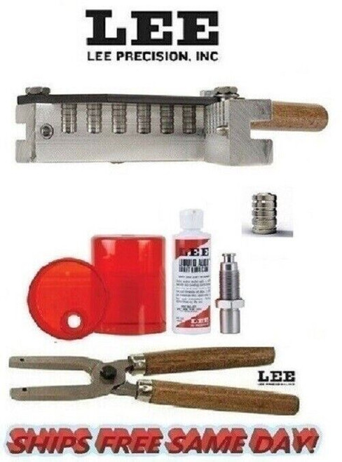 Lee 6 Cav Mold w Handles, Size and Lube Kit 358-148-WC .358 Dia 148g 90380 Lee 6 Cav Mold w Handles, Size and Lube Kit 358-148-WC .358 Dia 148g 90380