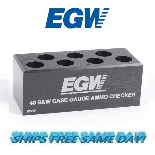 EGW Case Gauge Ammo Checker for 40 S&W 7 Hole NEW! # 70130