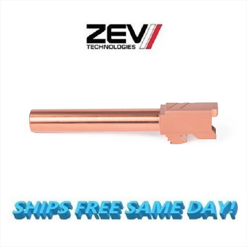 Zev Technologies Match Barrel for Glock 17 Gen 1-4 Bronze New! # BBL-17-PRO-BRZ