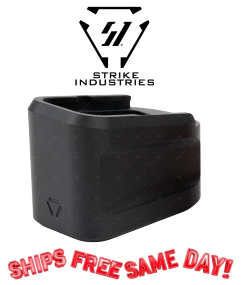 Strike Industries Extended Mag Plate GLOCK G19 9mm Black New! SI-EMP-AL-G19-BK