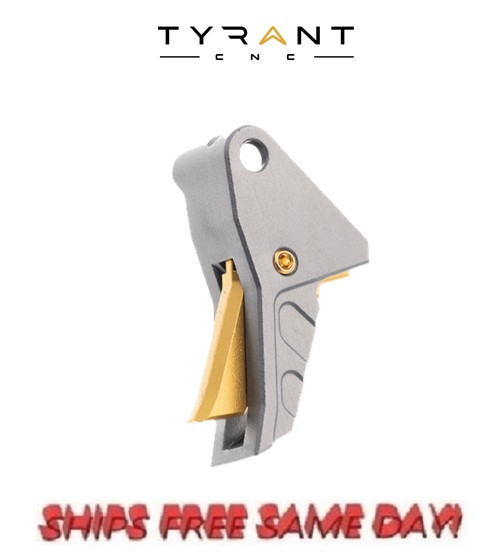 Tyrant CNC I.T.T.S Springfield Echelon Trigger Grey/Gold # TD-ECHETRIG-GREY/GOLD
