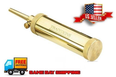 Traditions Solid Brass Black Powder Flask 30 grain spout Muzzleloading ...