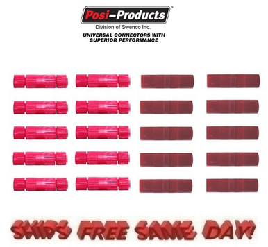 Posi-Lock 10 EACH Red Wire Connectors + MINI Wire Connectors # PL1824 ...