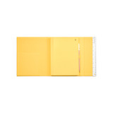 Gelinieerd notitieboekje, Pantone, met pen, Yellow 021C