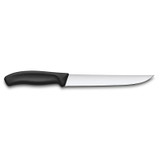 Couteau à viande, Victorinox, Swiss Classic, 18cm, noir, acier inoxydable, bl