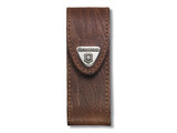 Pochette de ceinture v.couteau de poche, Victorinox, cuir brun, 2 épaisseurs, boucle
