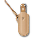 Zakmesetui, Victorinox, Wet Sand, leder, met koord