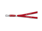 Cordon de cou, Victor, tissu rouge, crochet m.karab.53cm