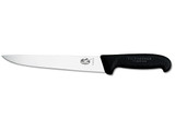 Couteau à lame, Victorinox, acier inoxydable/fibrox noir, droit, 25cm