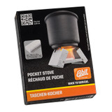 Pocket stove S, Esbit, RVS, met 6x14GR solid fuel, doos Pocket stove S, Esbit, RVS, met 6x14GR solid fuel, doos