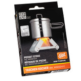 Réchaud de poche M, Esbit, acier inoxydable, avec 2x27GR de combustible solide, boîte