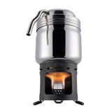 Koffie-maker,pot+brander,Esbit,solid fuel,rvs,200ml,opb.tas