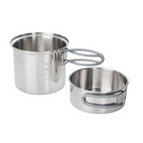 Set de casseroles,Esbit,2pcs,acier inoxydable,1ltr,inklpb.handgr,sac de rangement