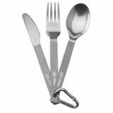 Campingbestek,3-dlg,Esbit,titanium,karabijnhk,nyl.zakje