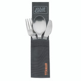 Campingbestek,3-dlg,Esbit,titanium,karabijnhk,nyl.zakje Campingbestek,3-dlg,Esbit,titanium,karabijnhk,nyl.zakje