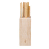 Messenblok, Opinel, 5 sleuven, 101x230x116mm, beukenhout