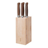 Bloc couteaux, Opinel, 5 fentes, 101x230x116mm, bois de hêtre