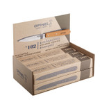 Présentoir couteau d'office N°102, Opinel Carbon, 6x2 pièces, hêtre
