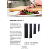 Mesbeschermer, Homey's, zwart kunststof, 110x25mm