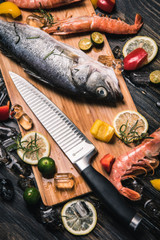 Couteau de chef,Groovetech,acier inoxydable/noirTPR,lisse,étui,ds