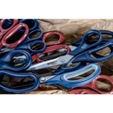 Ciseaux de coupe, Homey's Adile, gauche, acier inoxydable/nylon bleu, carte