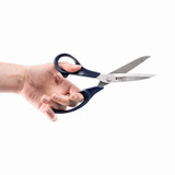 Ciseaux de coupe, Homey's Adile, gauche, acier inoxydable/nylon bleu, carte