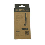 Couteau de poche, Homey's, Escape K1, brise-vitre en acier inoxydable, boîte