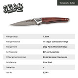 Zakmes, Herbertz, Selektion, damast/wortelhout, doos