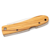 Zakmes, Herbertz, Selektion, 9cm, rond, RVS/Olijf, doos