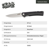 Zakmes, Herbertz, Selektion, zwart, D2 RVS/G10, doos
