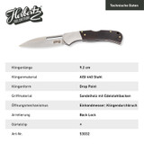 Zakmes, Herbertz, Selektion, zwart, RVS/Sandelhout, doos