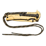 1-Hand zakmes, Herbertz, goud, RVS/RVS, koord, doos