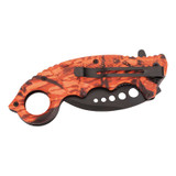 Couteau de poche Karambit, Herbertz, Red Camo, acier inoxydable/ABS, boîte