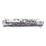 Couteau de poche, Herbertz, 1 main, Crânes, acier inoxydable, boîte