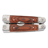 Multitool, Herbertz, 11f, RVS/Pakka, bitset en etui, doos