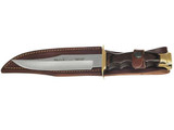 Jachtmes,Muela,Bowie,rvs/exotisch hout/leer